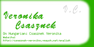 veronika csasznek business card